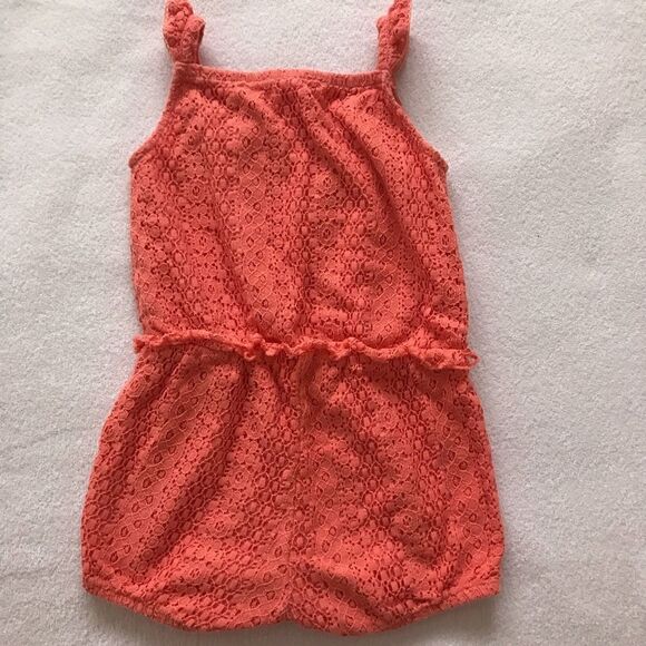 H&M Kids Romper Orange Floral 18-24M Girl​ - Picture 2 of 8